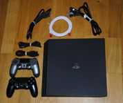 PS4 Pro 960GB SSD inkl. 13 spel + 3 handkontroller m.m
