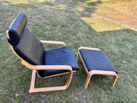 IKEA fåtölj Poäng i fint skick m fotpall