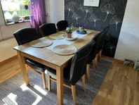 6 köksstolar i skinnimitation