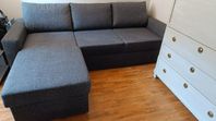 Bäddsoffa med schäslong
