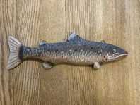 Handmålad Fisk i Trä - Kroklist (70-tal)