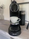 Nespresso DeLonghi + mjölkskummare