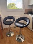 Set of 2 Modern Adjustable Bar Stools
