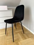 Svarta stolar i sammet - 6 st