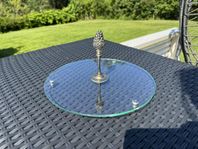 vintage retro Fat i glas ostbricka ost bricka 