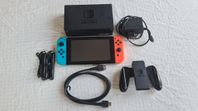 Nintendo switch med alla orginaltillbehör 