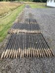 Tryckinpregnerade staket stolpar 65 st 