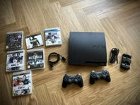 PS3 med diverse tillbehör