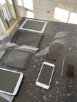 Iphones Ipads surfplattor mobiler trasiga och hela