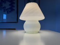 swirl bordslampa svamp mushroom vintage retro Italy Murano 