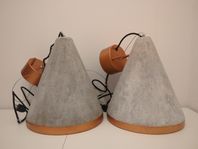 K-Fab Scand. taklampa, betong/bronze, 30 cm