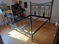 Sängram IKEA 160cm svart metall