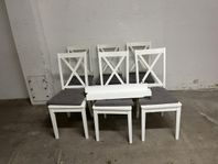 Matgrupp – Träbord & 6 stolar i klassisk stil
