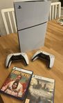 Ps5 Slim Disc Edition med 2 kontroller