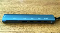 Multiport USB-hub-adapter (USB-C) - 7-i-1 | grå