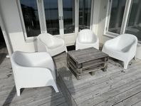 Sköna snygga fåtöljer - passar både utomhus och inomhus
