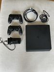PlayStation 4 Slim med 2 st handkontroller