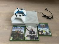 Xbox One S + två handkontroller + spel