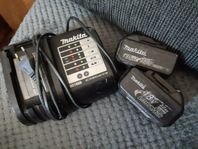 Makita laddare DC18SD+2 st batterier 