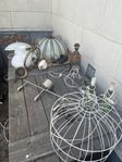 Tiffany taklampa, retro kökslampa, Tilgmans bordslamps