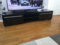 Modern TV-bänk i svart högglans - bra skick!
