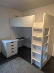 SMÅSTAD Loftsäng med skrivbord & förvaring 