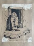 Erik Norelius litografi från 1932