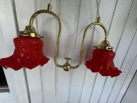 Retro hänglampa 60talet glas