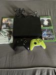Xbox one X, 2 handkontroller, 4 spel