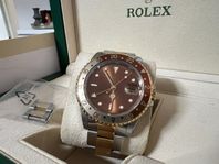 ROLEX GMT MASTER II GULD STÅL (( ROOTBEER )) REF 16713