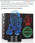 3D Star Wars (3 former) nattlampa LED,USB-kabel,fjärkontrol