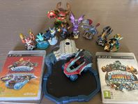 Skylanders paket – 9 figurer + 2 PS3spel +portal & fordon