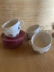 Kaffekoppar med fat Svaneholm 1530 Provence