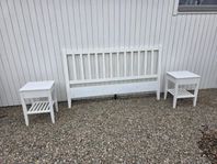 Sänggavel, sängbord