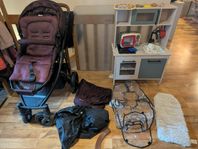 vagn med diverse tillbehör