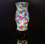 BORDSLAMPA bränstenar Retro-vintage 1960-/70 tal handarbete