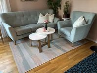 Soffa, fåtölj och fotpall av märket Buhréns
