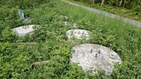 Betongfundament för flaggstänger eller bryggor