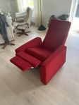 Röd recliner-fåtölj