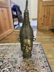 Afrikansk figurin välgjord kopia 57 cm 16 kg mässing ?
