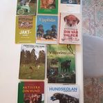 Hundböcker 9 stycken, valp, aktivering, lydnad och jakt