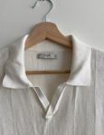 Mango white knitted polo