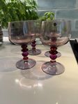4 st färgglada glas med retro-känsla – Limited edition