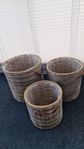3 set Blomkrukor natur