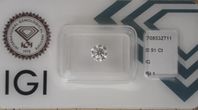 Diamant  (Naturlig) - 0,91 ct - Rund – G – SI1