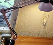 Skrivbords lampa "Bråkig" Pink Pale Ikea år 2014, Retro 