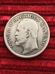 Enkrona Silvermynt 80% Oscar Il  1906