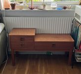 bänk med förvaring, teak
