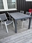 Utegrupp med bord+4 st karmstolar