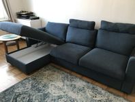 3-sits bäddsoffa VIMLE med schäslong. Nyskick